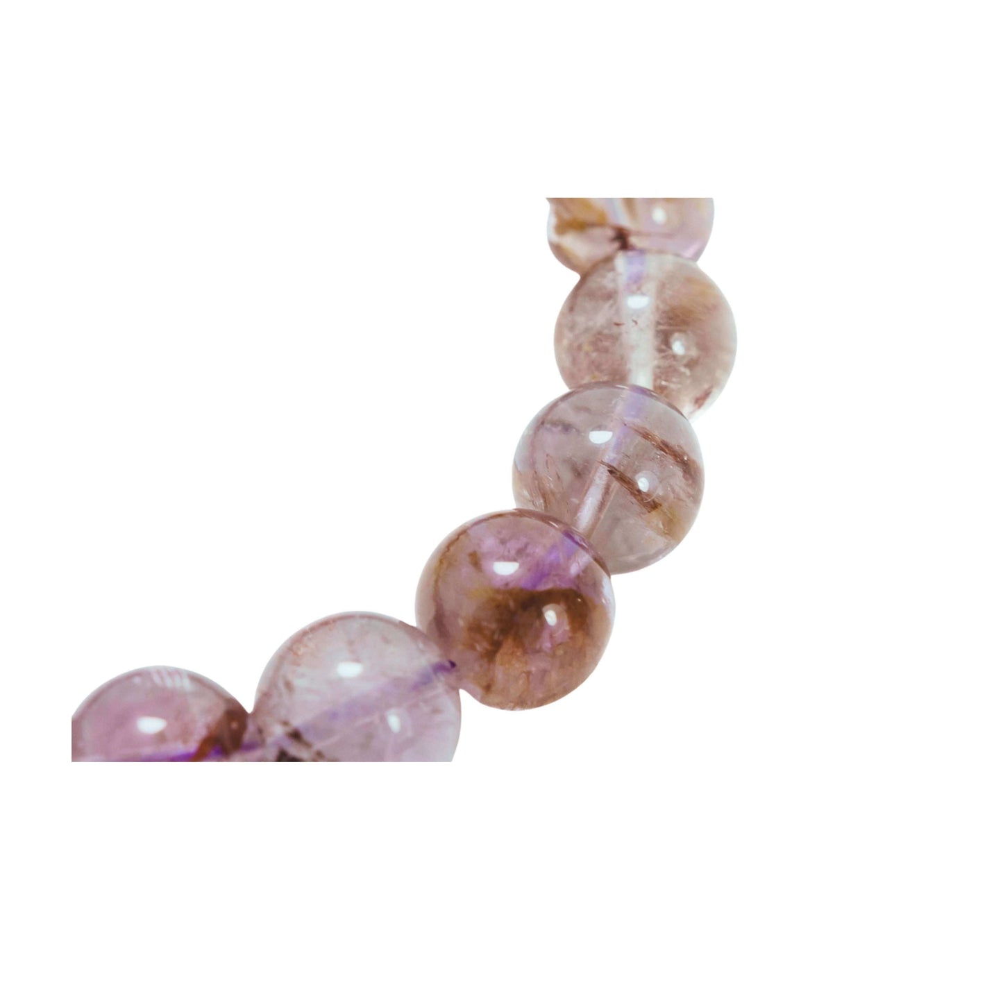 Auralite 23 Bracelet-Gemstone Jewelry This bracelet is made with genuine auralite 23 gemstones, also referred to as Canadian Chevron Amethyst, and stretchy elastic. Packaging: This bracelet will come to you in an organza gift bag, along with an informatio