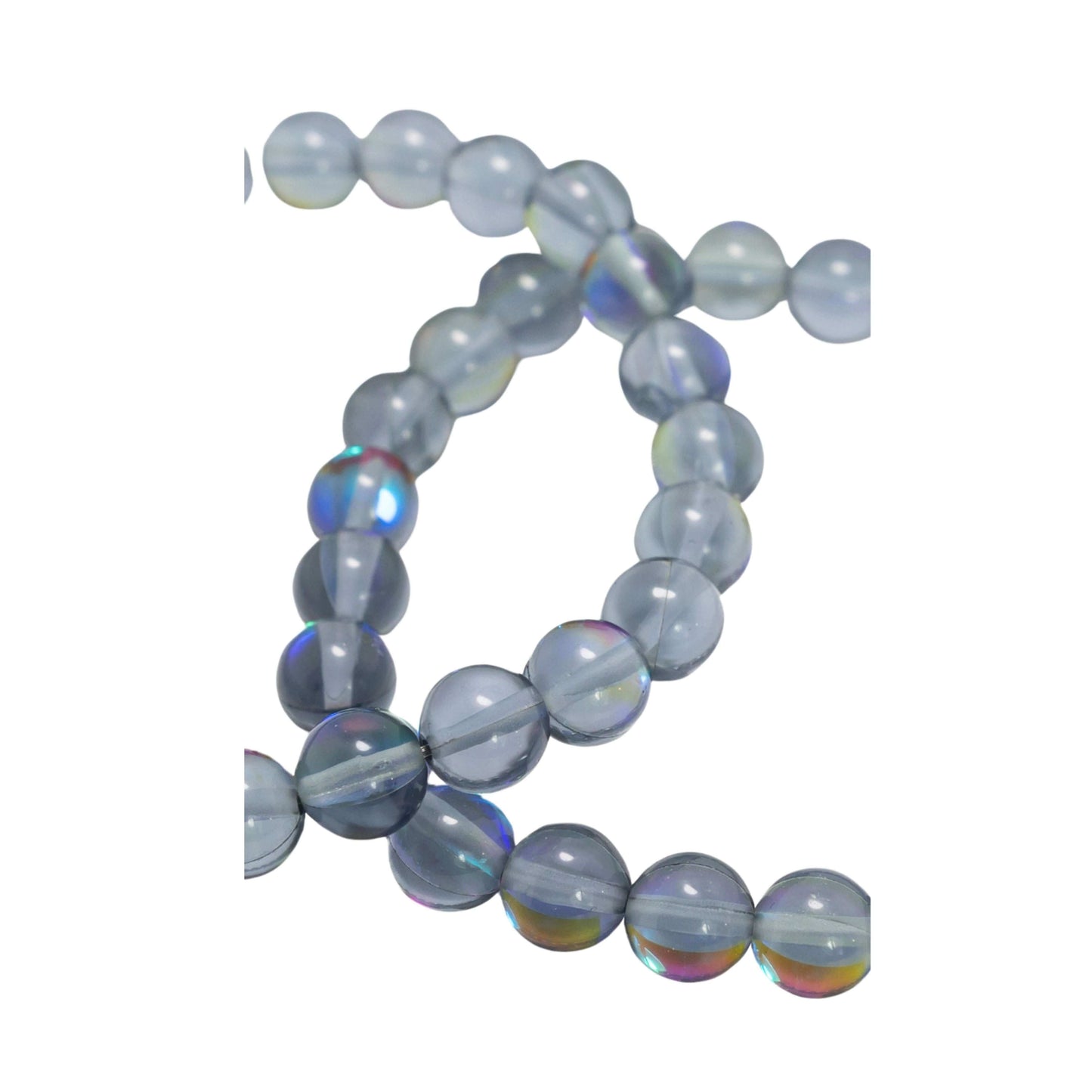 Black Aura Quartz Bracelet-Gemstone Jewelry This bracelet is made with black aura quartz and stretchy elastic. Although the name of the stone is black aura quartz, be reassured that the beads are beautiful blue in color. Packaging: This bracelet will come