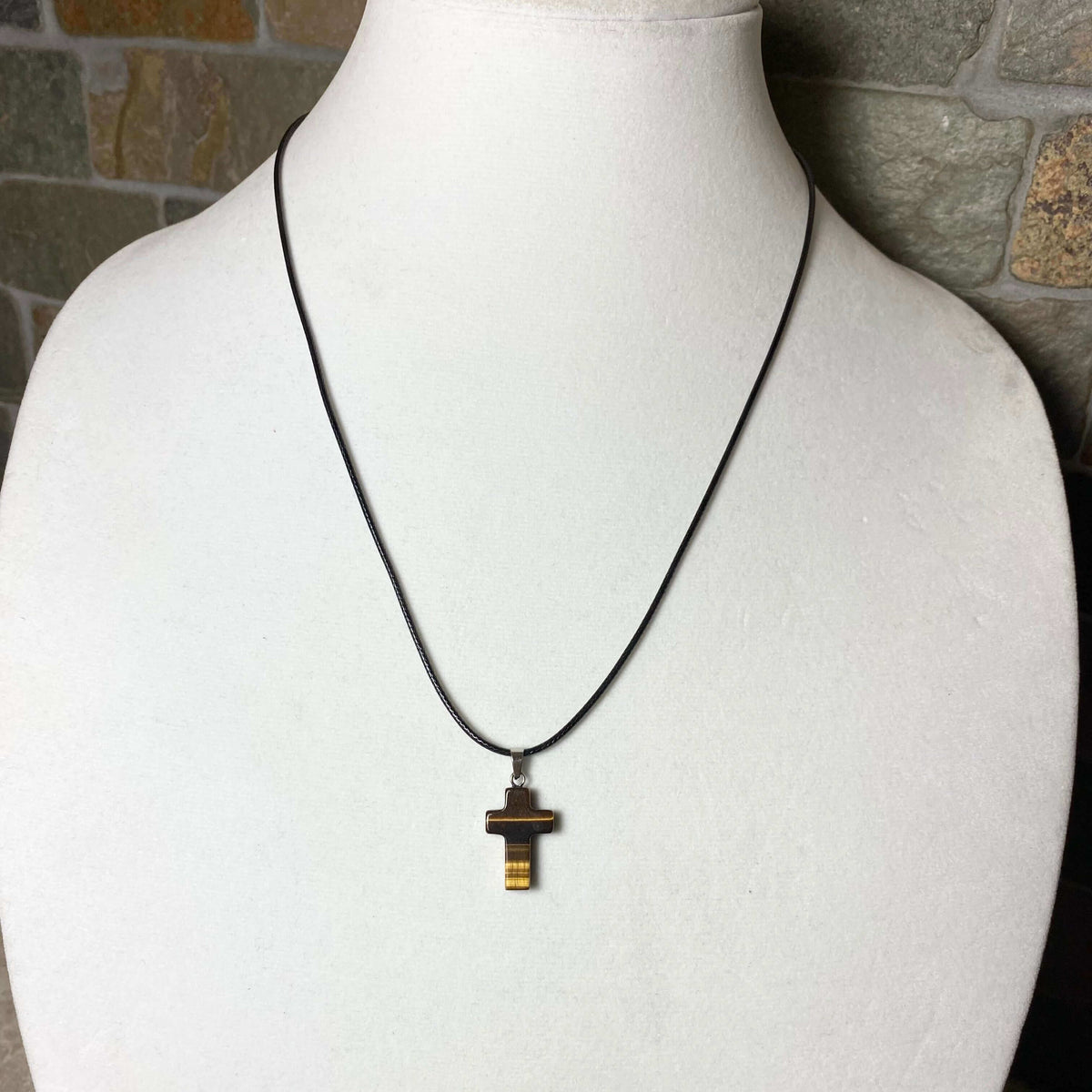 Tiger eye clearance cross necklace