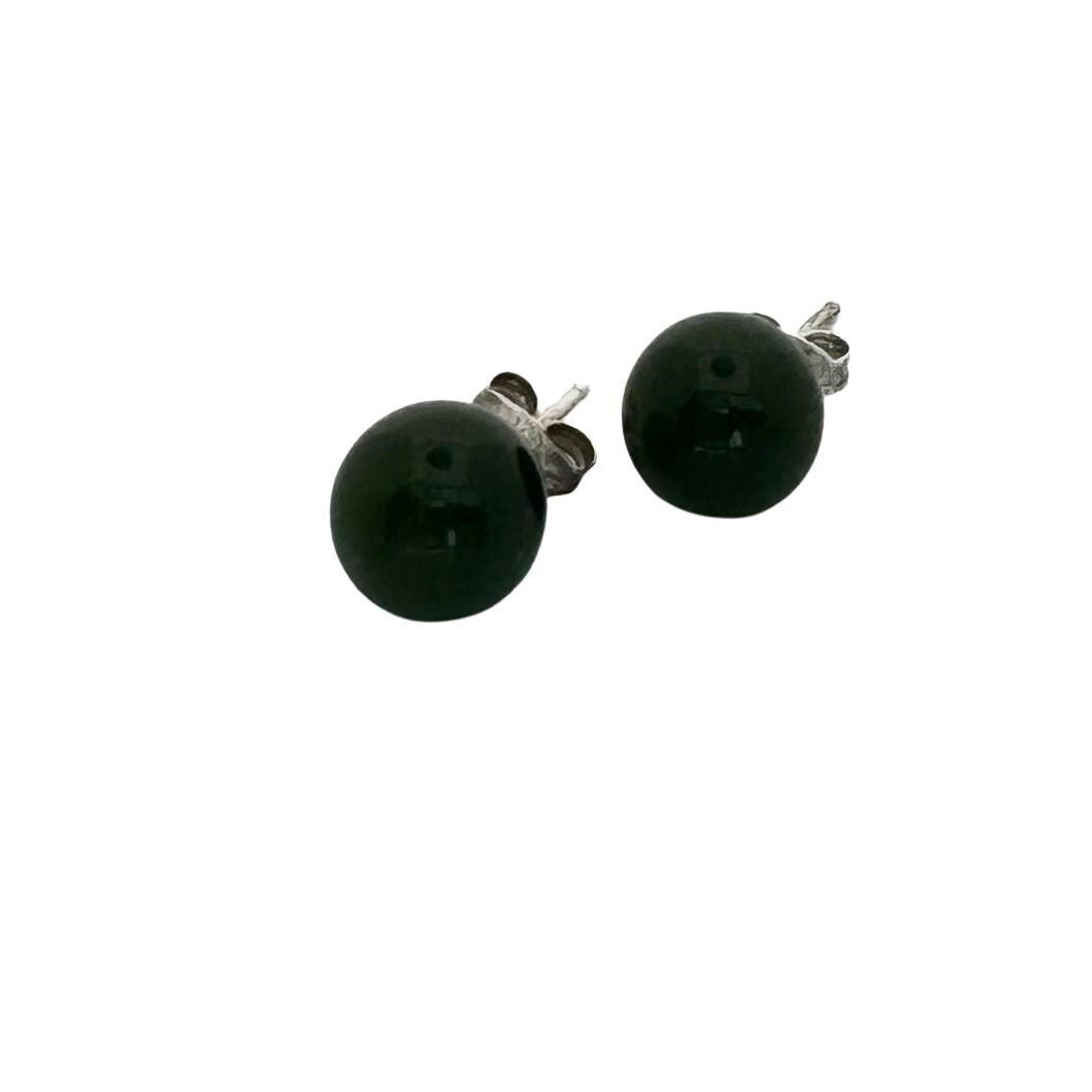 Black Onyx Earrings, Sterling Silver-Gemstone Jewelry