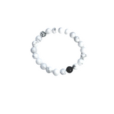 Howlite & Black Onyx Bracelet-Gemstone Jewelry