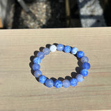 Periwinkle Blue Agate Bracelet-Gemstone Jewelry