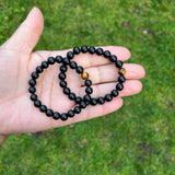 Black Onyx, Matte & Tiger Eye Bracelet-Gemstone Jewelry