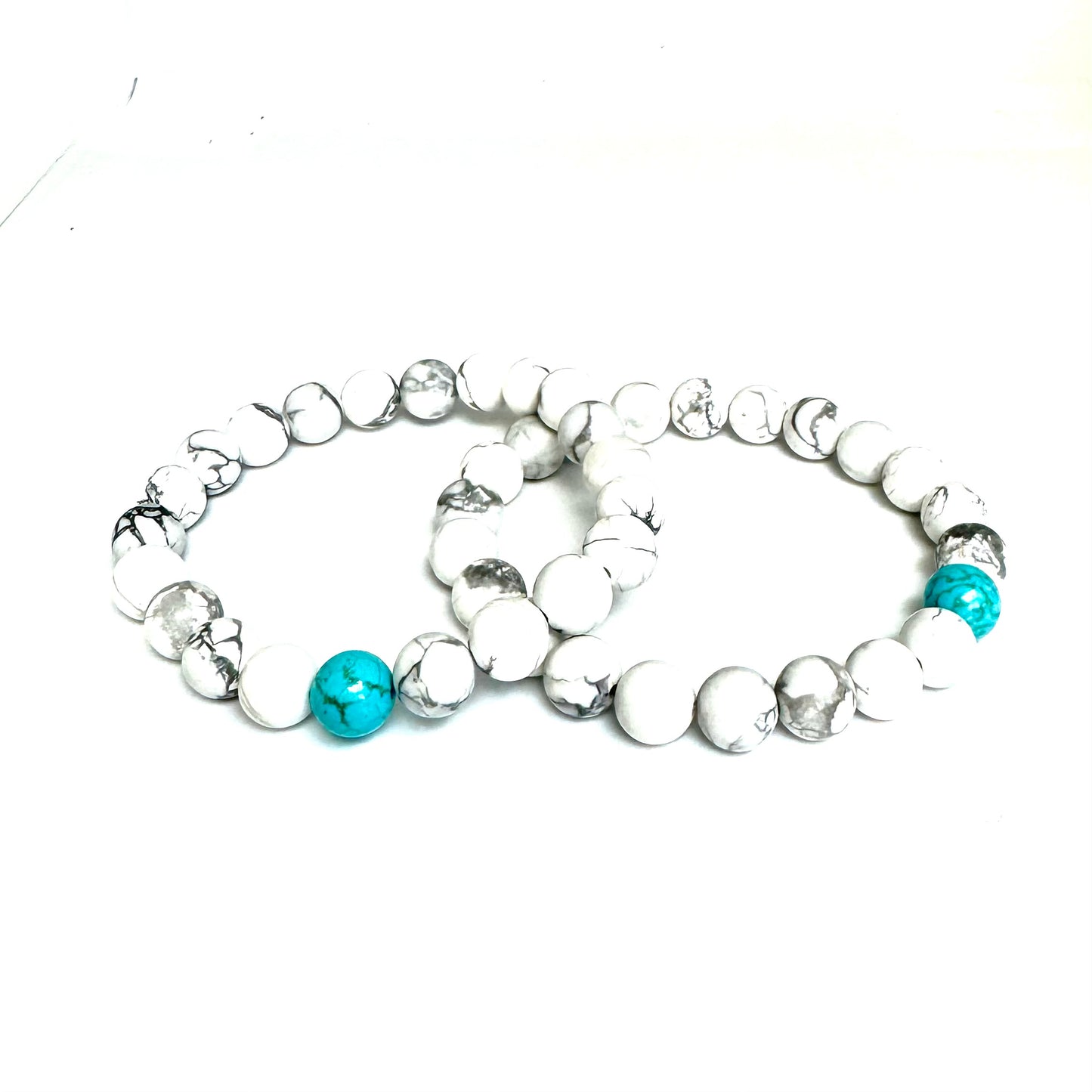 Howlite & Turquoise Howlite Bracelet-Gemstone Jewelry