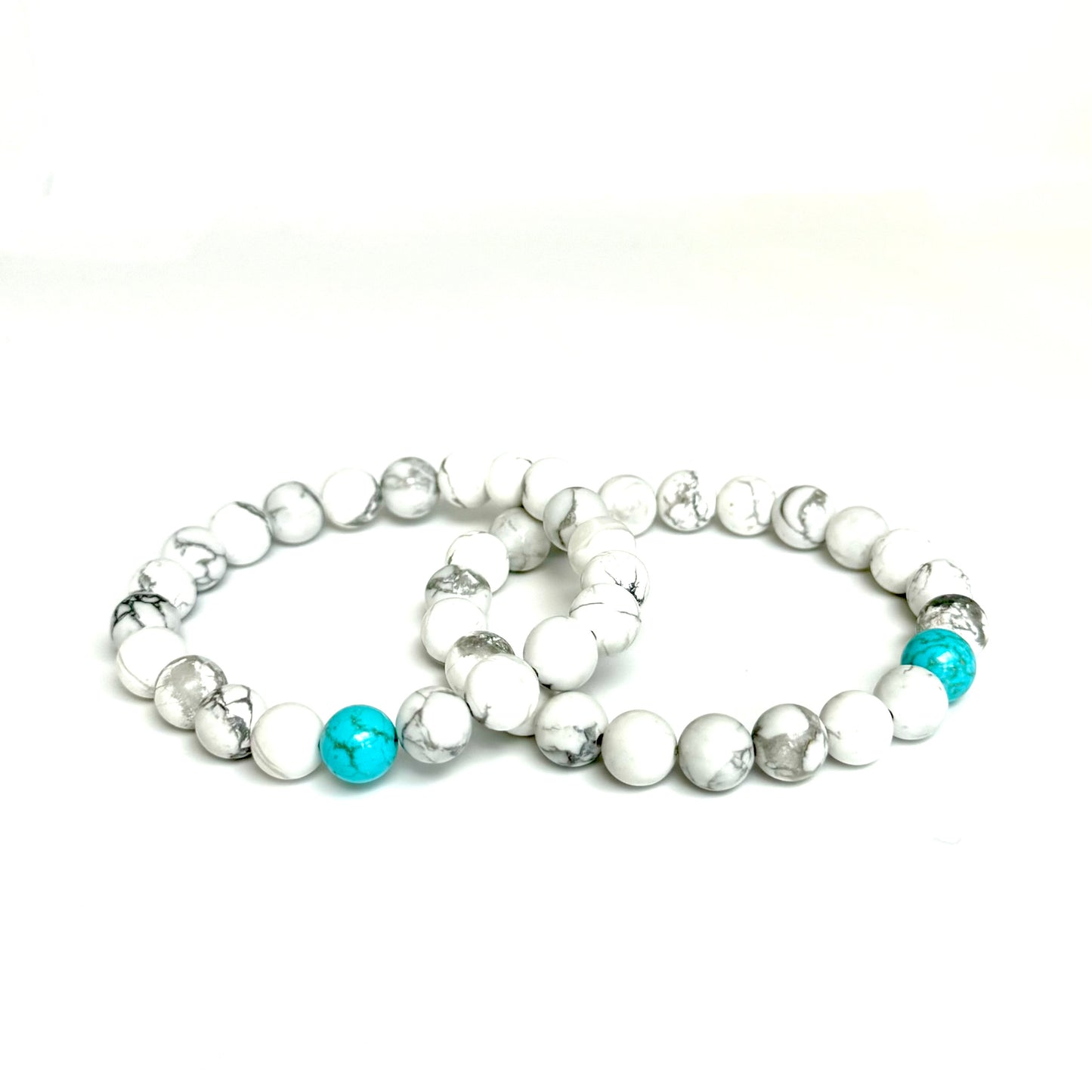 Howlite & Turquoise Howlite Bracelet-Gemstone Jewelry