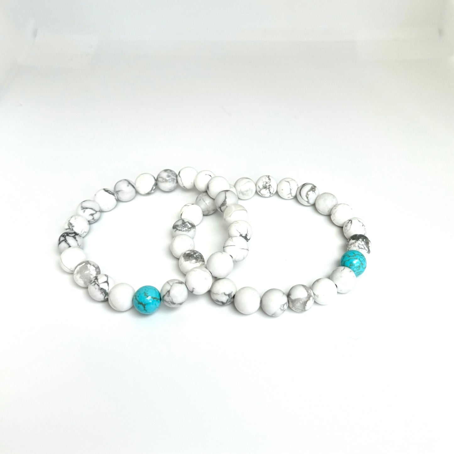 Howlite & Turquoise Howlite Bracelet-Gemstone Jewelry