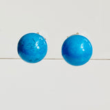 Turquoise Howlite Earrings, Sterling Silver-Gemstone Jewelry