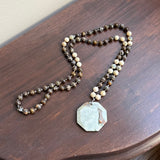 Brown Opal Mala Necklace-Gemstone Jewelry