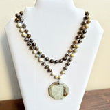Brown Opal Mala Necklace-Gemstone Jewelry