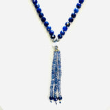 Sodalite, Moonstone & Lolite Mala Necklace-Gemstone Jewelry