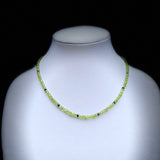 Peridot & Sapphire Necklace, Sterling Silver-Gemstone Jewelry