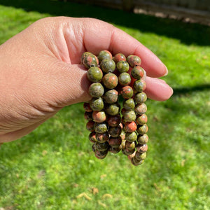 Unakite Jasper Bracelet-Gemstone Jewelry