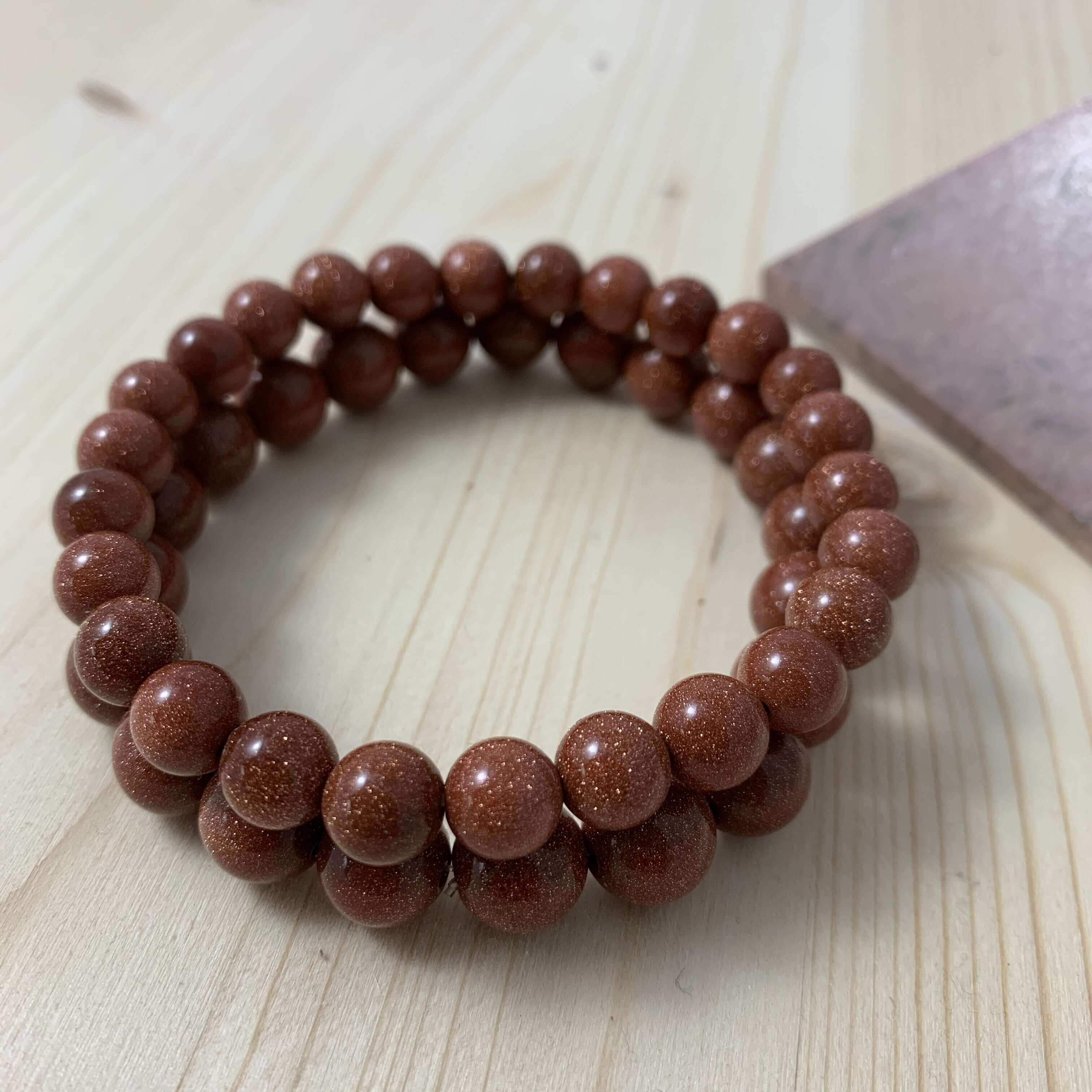 Glass and Goldstone Bracelet, Goldstone 2024 Bracelet, Glass and Goldstone Jewelry, Goldstone Jewelry, Glass Bracelet, Gift For Her, Goldstone