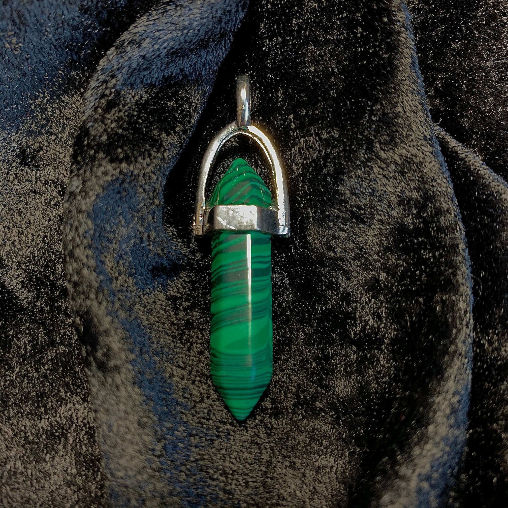 Stone Garden Necklace- Malachite, one of a kind – Silicon Valley Open  Studios