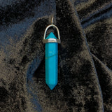 Turquoise Howlite Point Pendant-Gemstone Jewelry