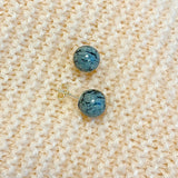 Snowflake Obsidian Earrings, Sterling Silver-Gemstone Jewelry
