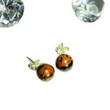 Mahogany Obsidian Earrings, Sterling Silver-Gemstone Jewelry