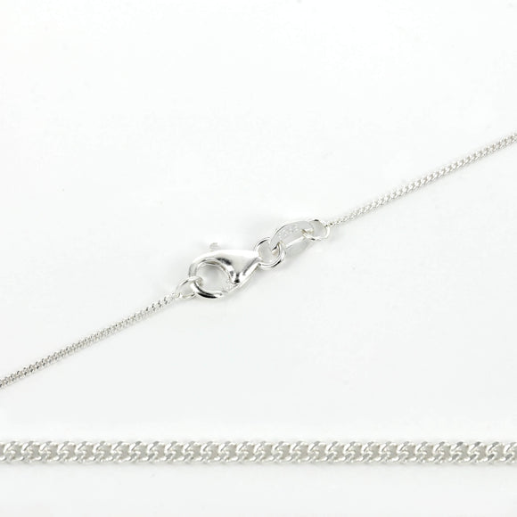 Sterling Silver Flat Curb Chain-Gemstone Jewelry